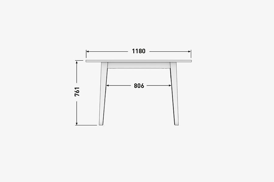 Solenn Design Tisch Knorke-01 Technische Zeichnung Seite