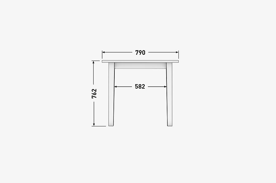 Solenn Design Tisch Knorke 02 Technische Zeichnung Front